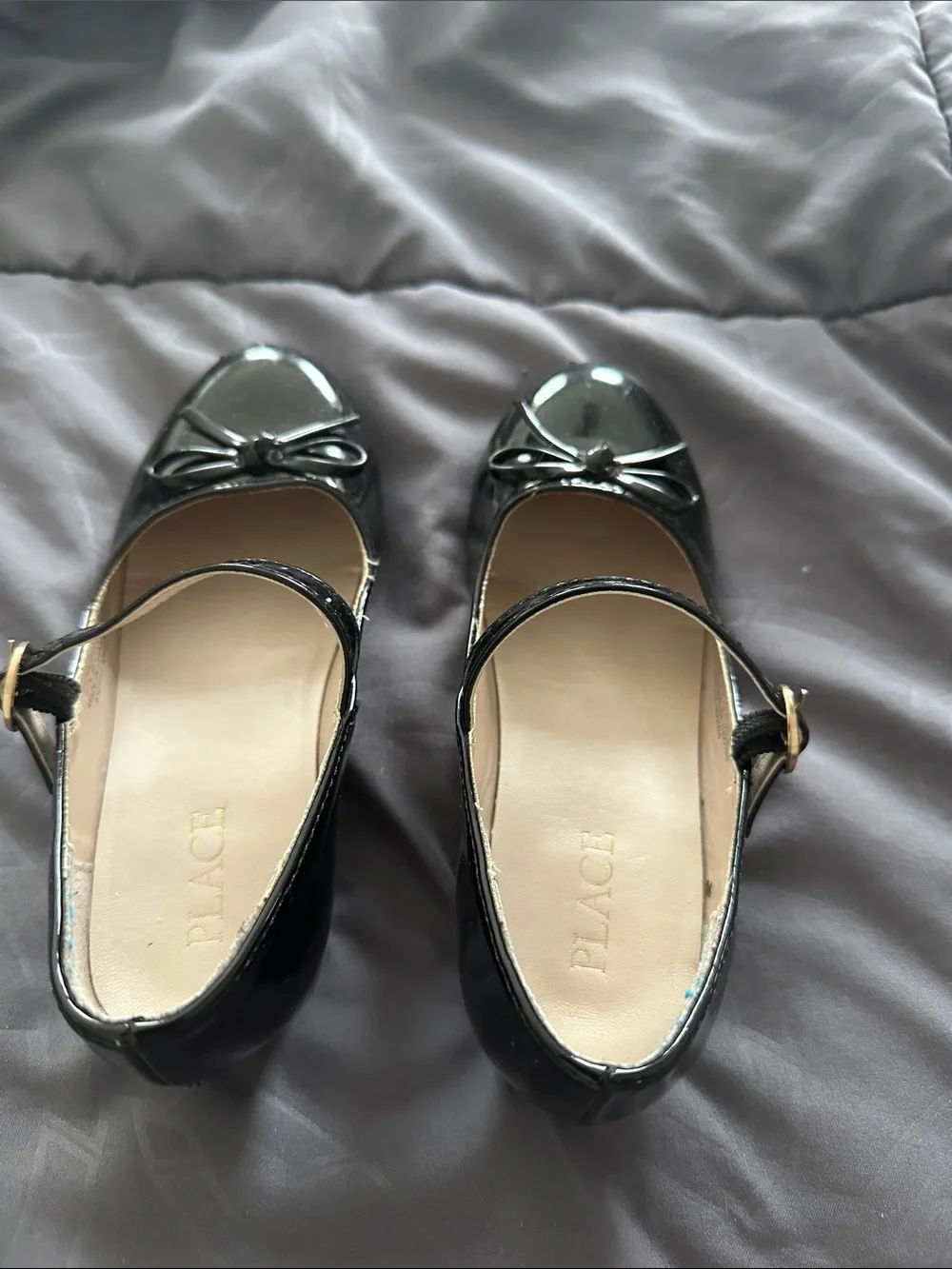 The Children's Place Black Patent Mary Jane Dress Shoes with Bow